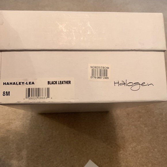 Halogen Hahaley-Lea Block Heel black leather with snake skin print straps - Picture 7 of 7